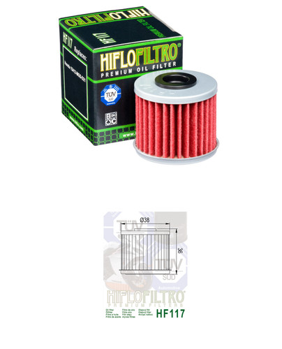 Hf117 hiflo oil - filter, honda