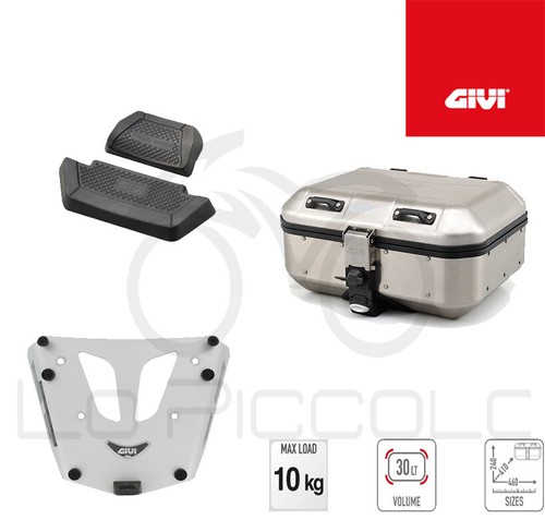 Givi aluminum suitcase - aluminum, dlm30a