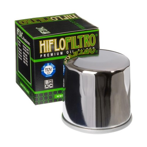 Hiflo chrome oil filter - filter, hf204c